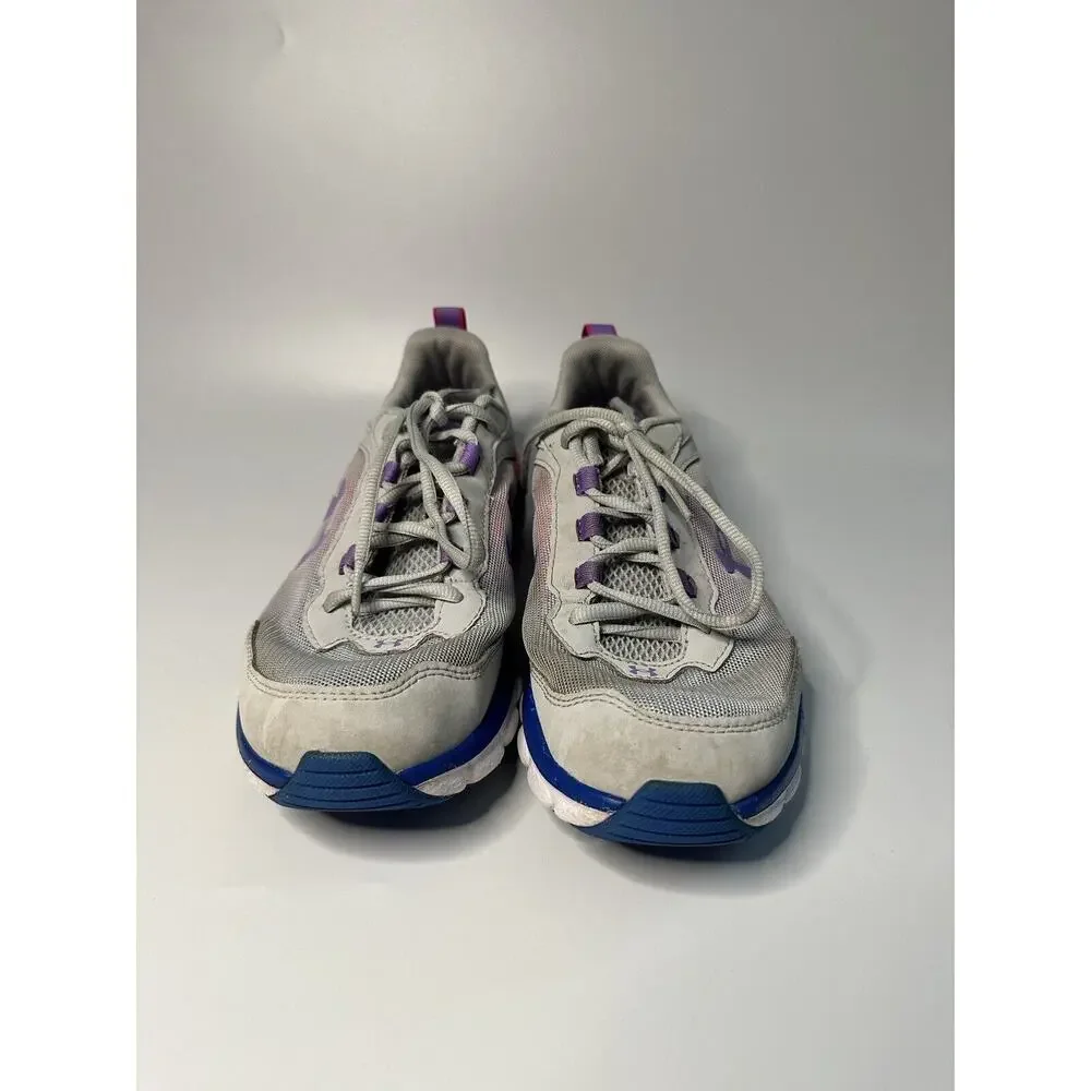 Under Armour Kids Youth 7Y UA Gray White Pink Running